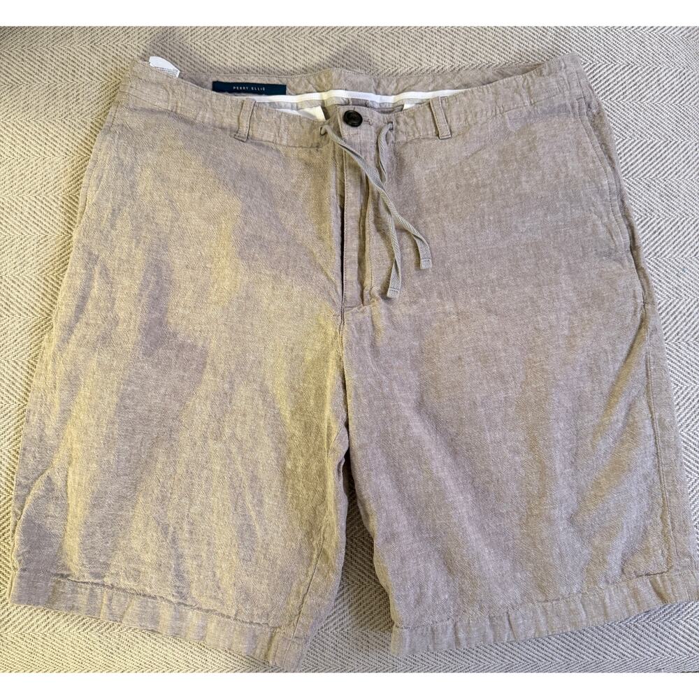 🌞 Perry Ellis Linen-Blend Shorts (Size 34) – Lightweight & Relaxed Fit